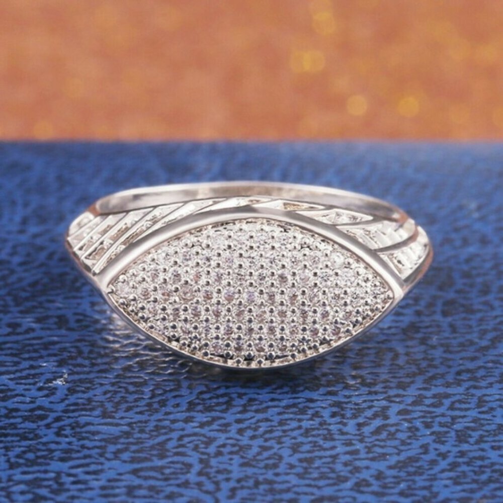New 925 Silver White Sapphire Ring New - Picture 4 of 5